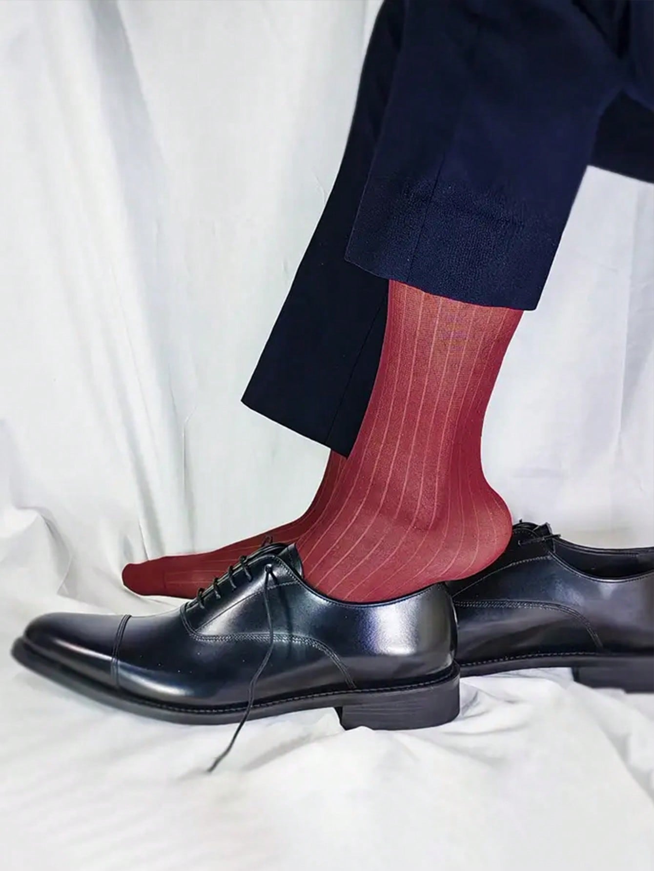 Men Formal Wear All Black - 1 paire de chaussettes habillées pour