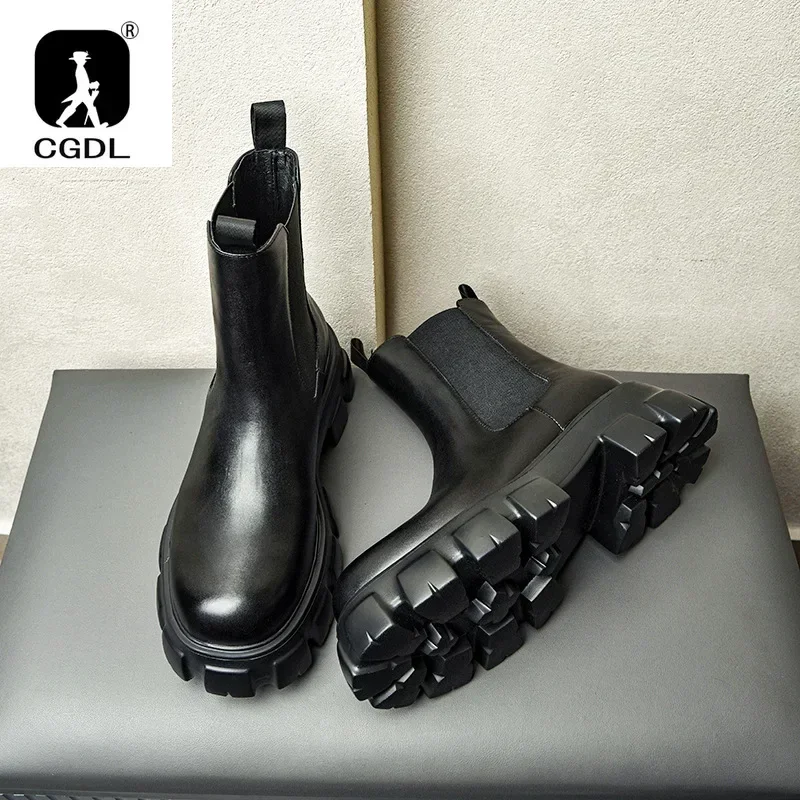 Men Formal Wear With Boots - Bottes en cuir véritable à l'offre