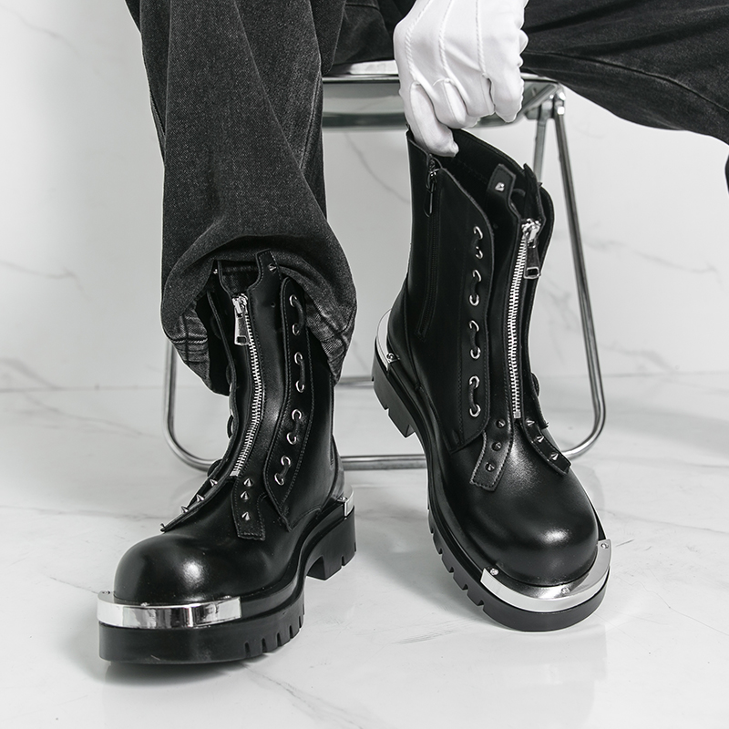 Men Formal Wear With Boots - Bottes à semelles épaisses pour hommes,