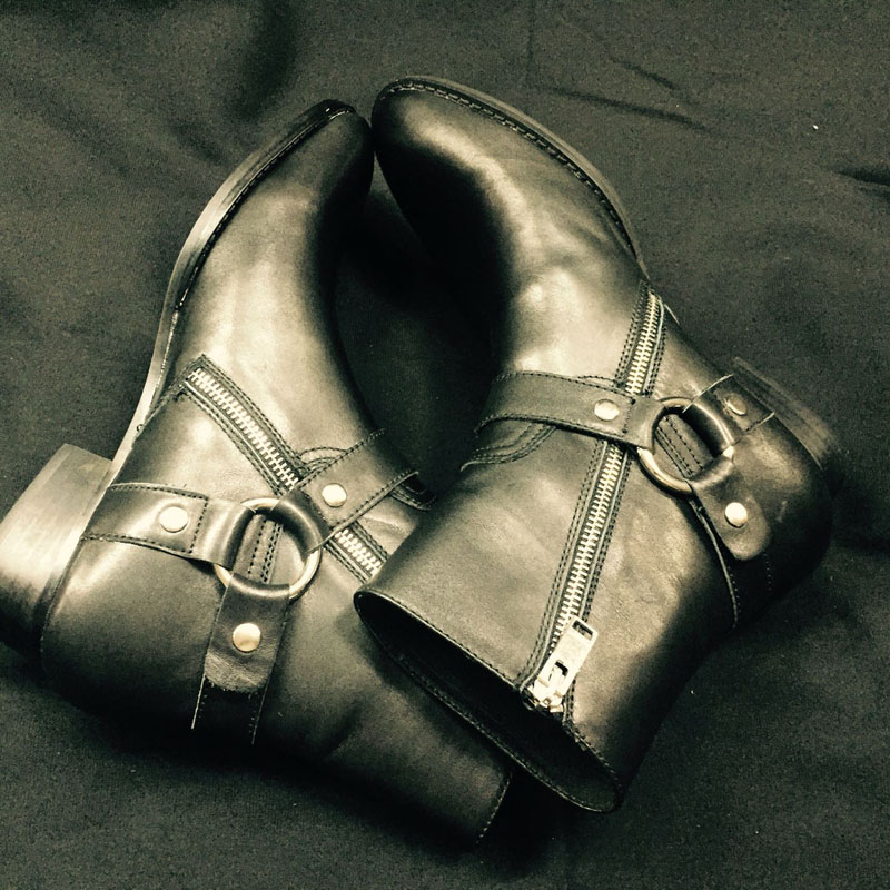 Men Formal Wear With Boots - Hommes en cuir véritable fait à