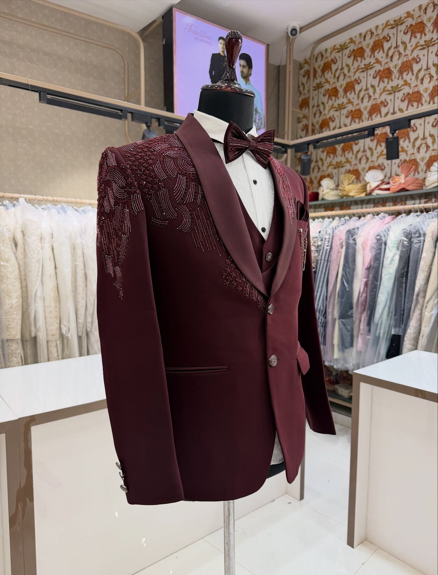 3 pièces de costumes de mariag - Men Formal Wear Modern avis et prix
