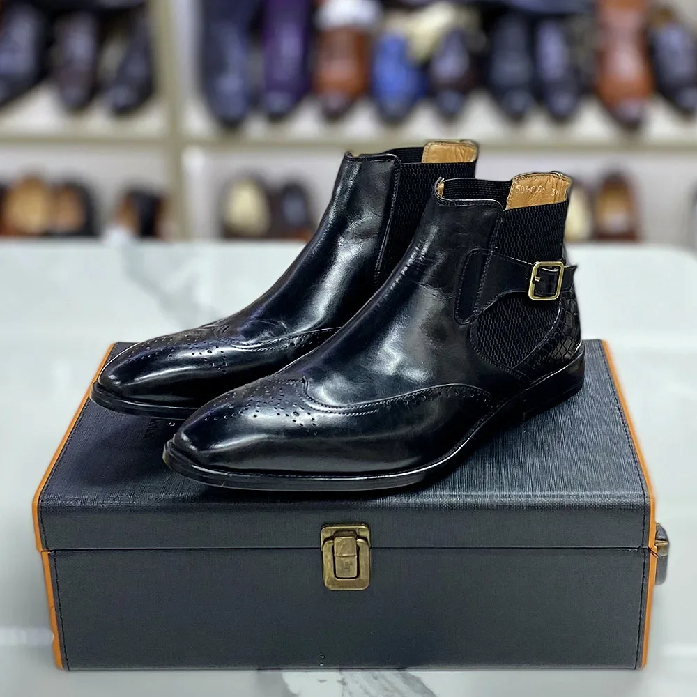 Bottes de rinçage en cuir de v - Men Formal Wear With Boots avis et prix