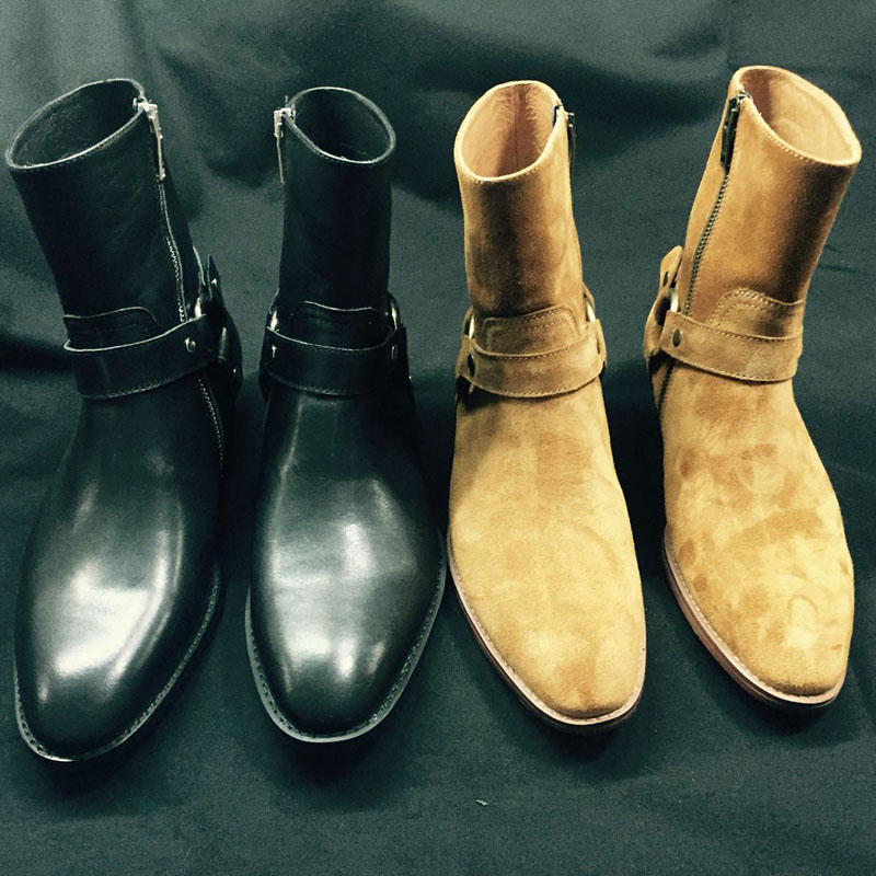 Hommes en cuir véritable fait  - Men Formal Wear With Boots avis et prix